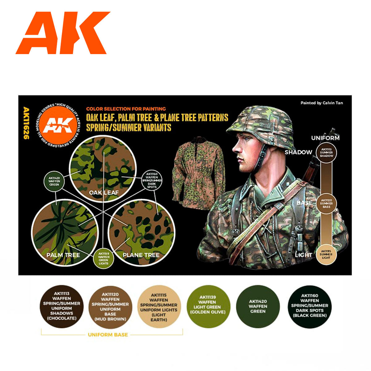 AK Interactive 3rd Gen Figure Paint Set - Waffen Spring-Summer Camouflage