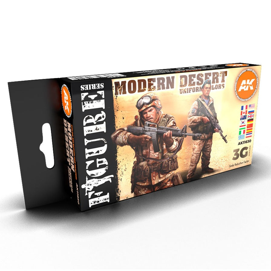 AK Interactive 3rd Gen Figure Paint Set - Modern Desert Uniform Colors
