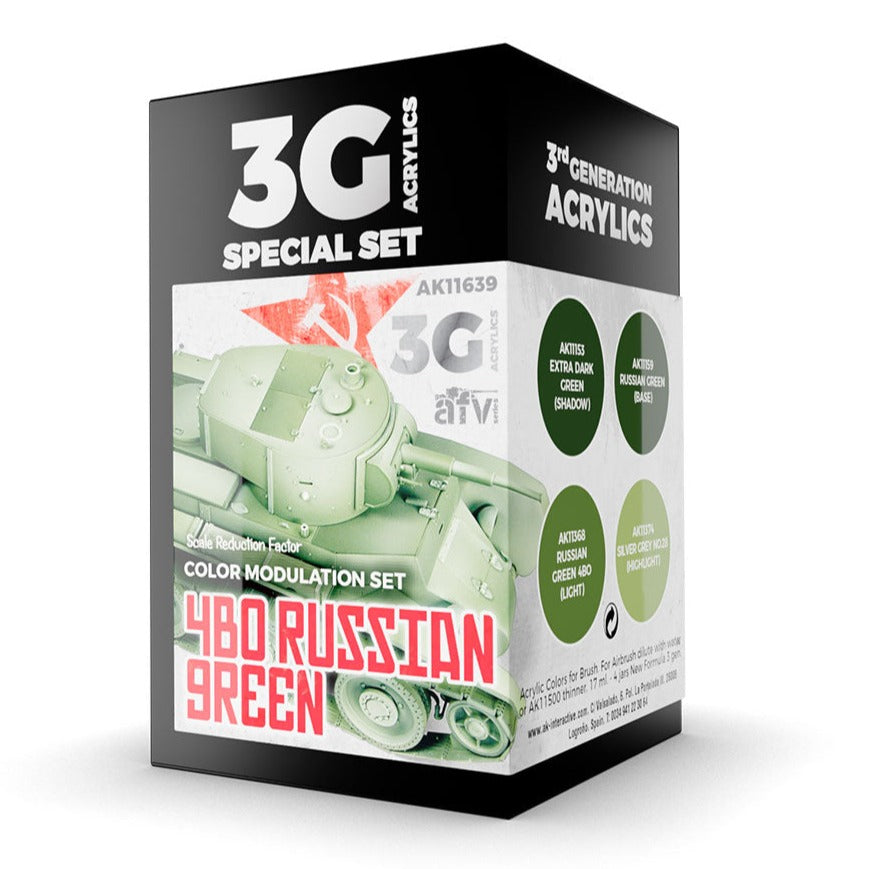 AK Interactive 3rd Gen 4BO Russian Green Modulation Set AK11639