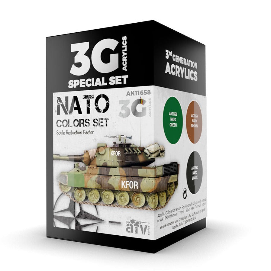 AK Interactive 3rd Gen AFV Paint Set - NATO Colors AK11658