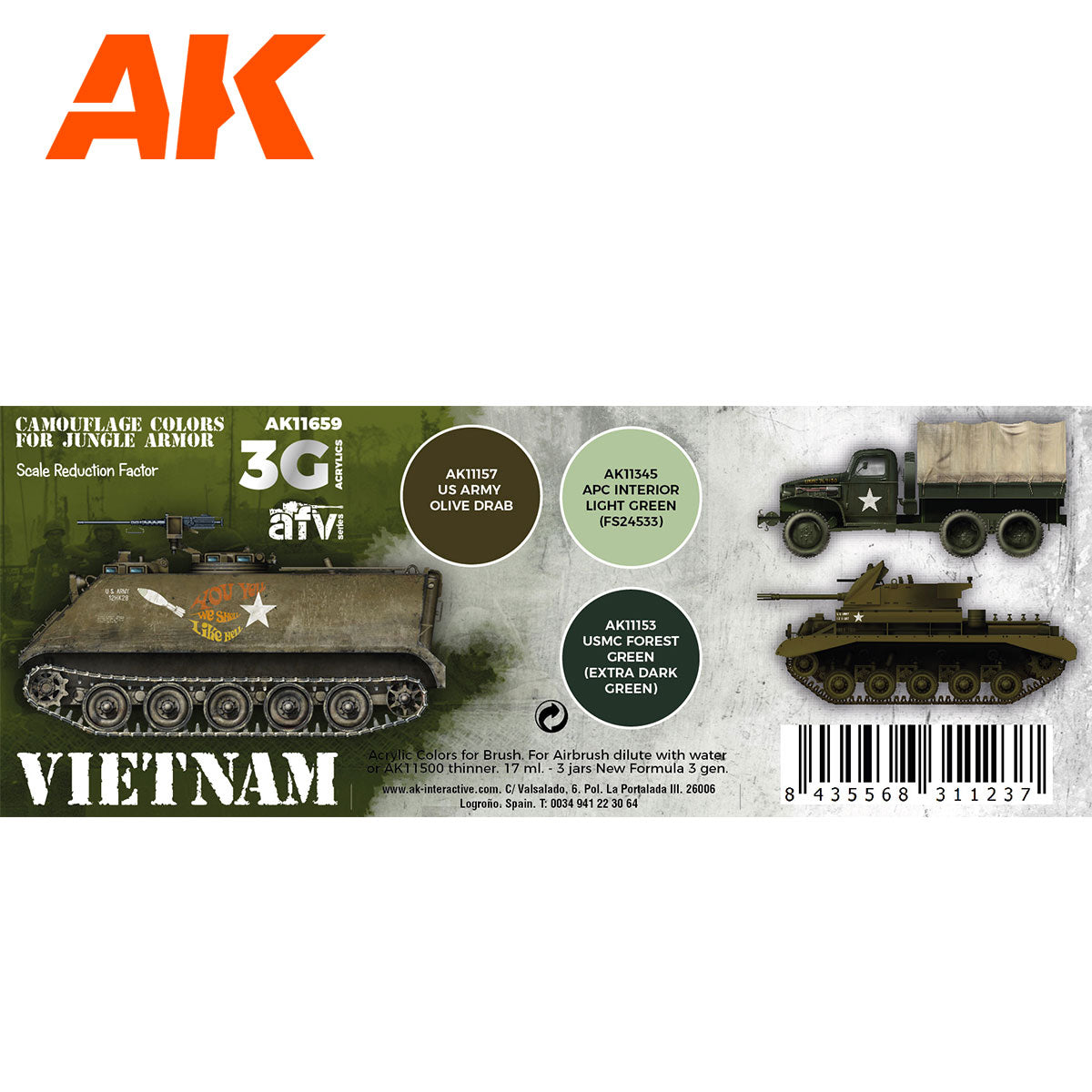 AK Interactive - Vietnam Colors 3G