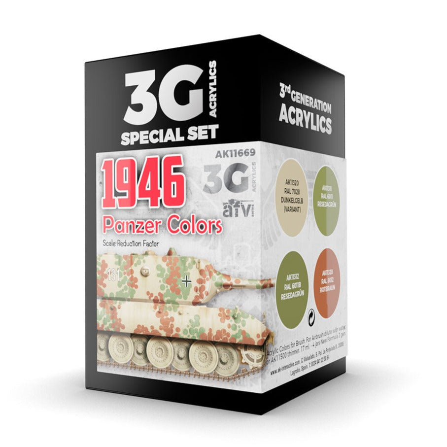 AK Interactive 3rd Gen AFV Paint Set - Panzer Colors 1946 AK11669