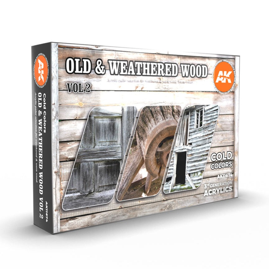 AK Interactive 3rd Gen Acrylic Old & Weathered Wood Vol. 2