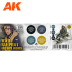 AK Interactive 3rd Gen Aircraft Paint Set - WWII RAF Uniform Colors AK11689