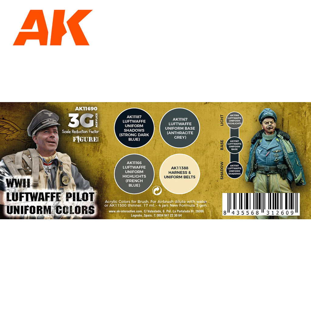 AK Interactive - WWII Luftwaffe Uniform Colors 3G