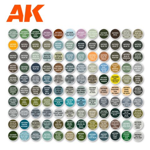 AK Interactive: The Best 120 Colors for Aircraft - AK11706
