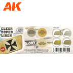 AK Interactive 3rd Gen Aircraft Paint Set - Clear Doped Linen SET 3G