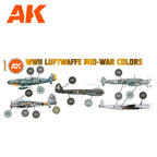AK Interactive 3rd Gen Aircraft Paint Set - WWII Luftwaffe Mid-War Colors Set