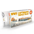 AK Interactive 3rd Gen Aircraft Paint Set - WWII Luftwaffe Tropical Colors Set