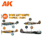 AK Interactive 3rd Gen Aircraft Paint Set - WWII Luftwaffe Tropical Colors Set