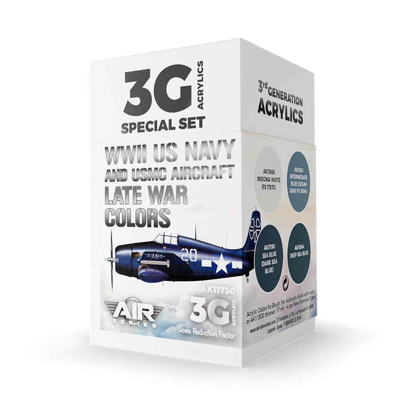 AK Interactive - WWII US Navy & USMC Aircraft Late War Colors Set3G