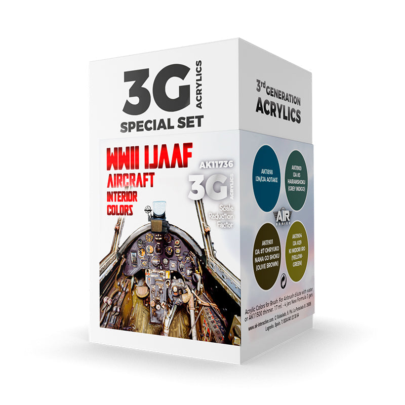 AK Interactive - WWII IJAAF Aircraft Interior Colors Set 3G