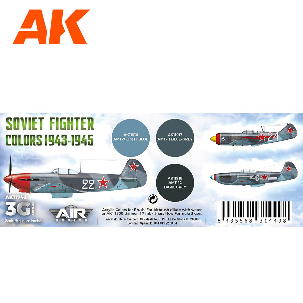 AK Interactive - Soviet Fighter Colors 1943-1945 Set