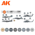 AK Interactive - US Navy & Usmc Modern Aircraft & Helicopter Set 3G