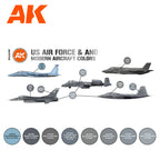 AK Interactive - US Air Force & Ang Modern Aircraft Colors Set 3G