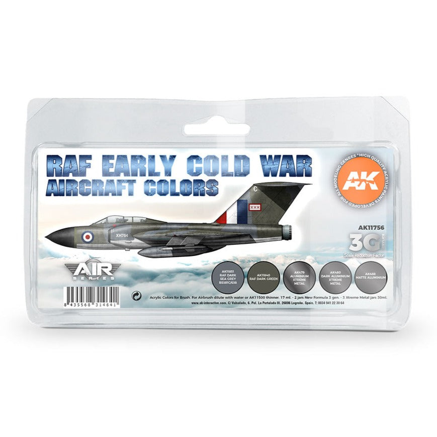 AK Interactive 3rd Gen Aircraft Paint Set - Early Cold War RAF Aircraft Colors Set