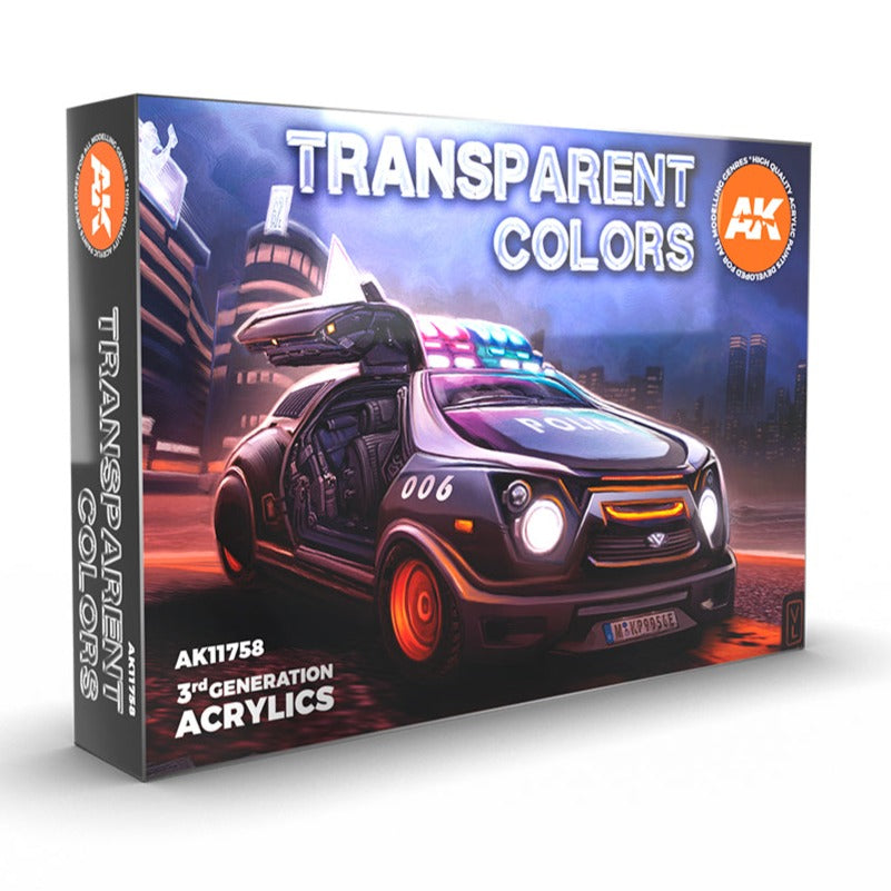 AK Interactive 3rd Gen Acrylic Transparent Colors Set (AK11758)