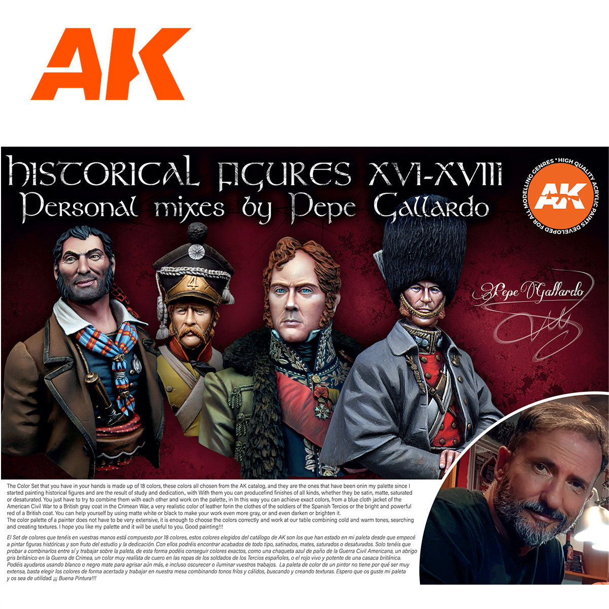 AK Interactive Signature Set - Historical Figures XVI-XVIII by Pepe Gallardo AK11762