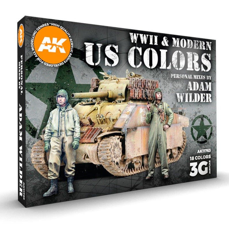 AK Interactive Signature Set - WWII & Modern US Colors by Adam Wilder AK11763