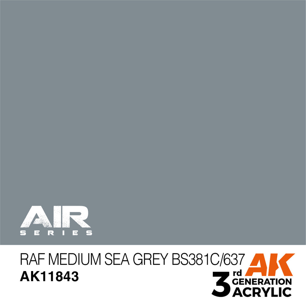 AK Interactive 3rd Gen RAF Medium Sea Grey BS381C/637 AK11843
