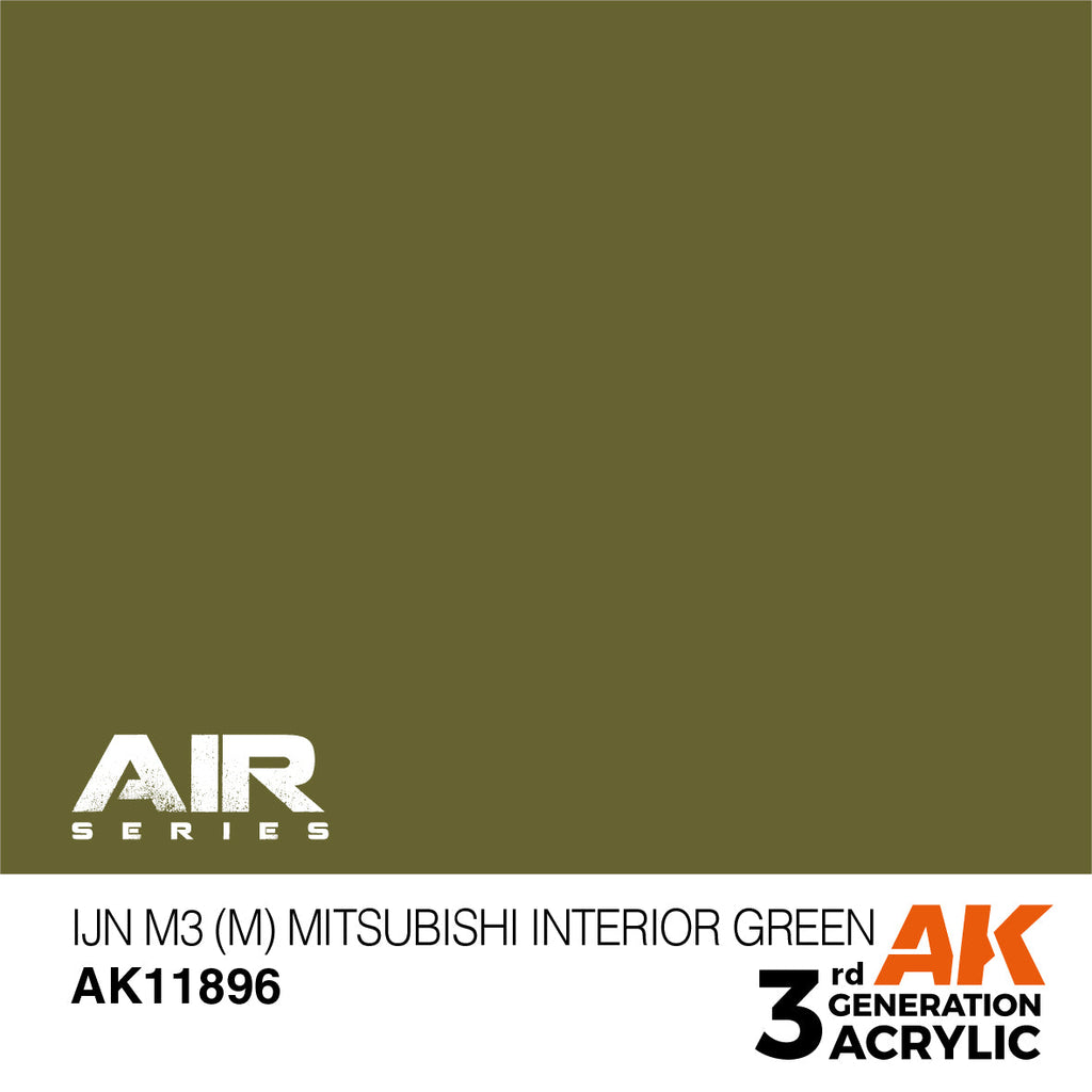 AK Interactive 3rd Gen Acrylic IJN M3 (M) Mitsubishi Interior Green AK11896