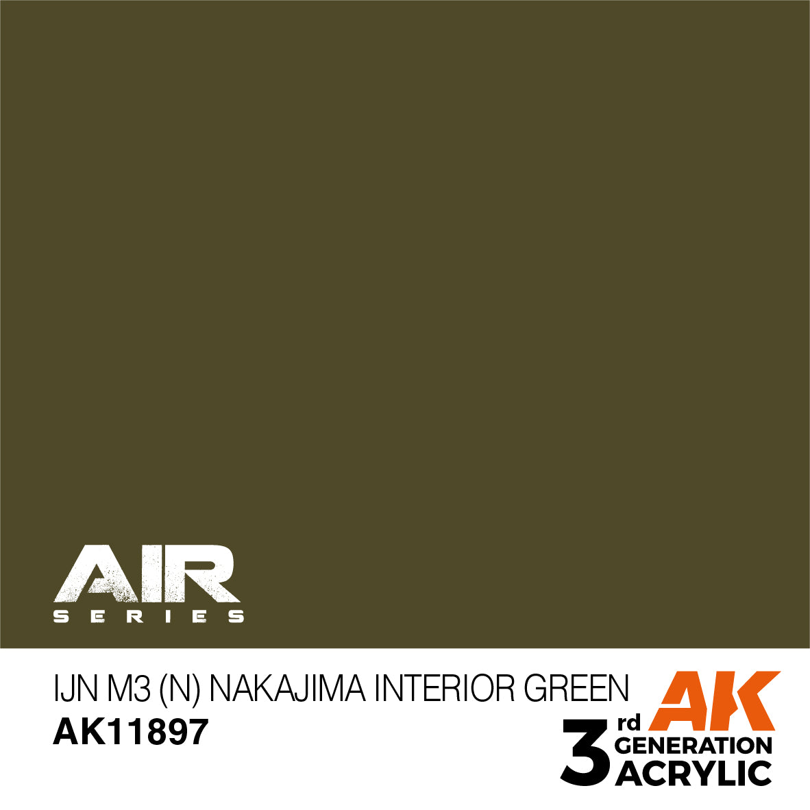 AK Interactive 3rd Gen Acrylic IJN M3 (N) Nakajima Interior Green AK11897
