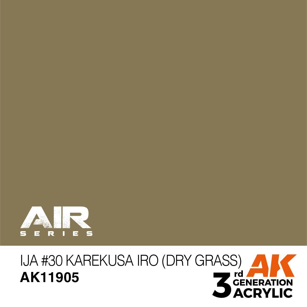 AK Interactive 3rd Gen Acrylic IJA #30 Karekusa iro (Dry Grass) AK11905