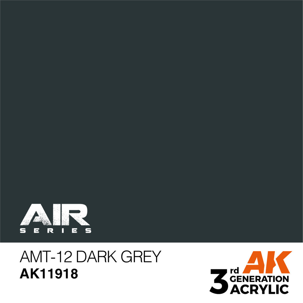 AK Interactive 3rd Gen Acrylic AMT-12 Dark Grey AK11918