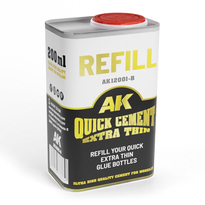 AK Interactive - Refill Quick Cement Extra Thin (Glue) 200ml AK12001-B