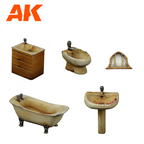 AK Interactive Bathroom Wargame Set (Resin 30-35mm) AK1354