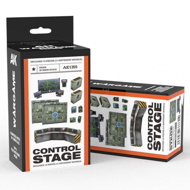 AK Interactive Control Stage Wargame Set (Resin 30-35mm) AK1355