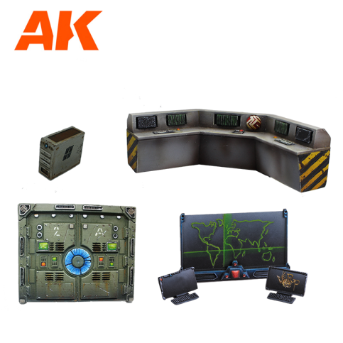 AK Interactive Control Stage Wargame Set (Resin 30-35mm) AK1355