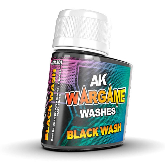 AK Interactive Wash for Wargamers - Black Wash 35ml AK14201
