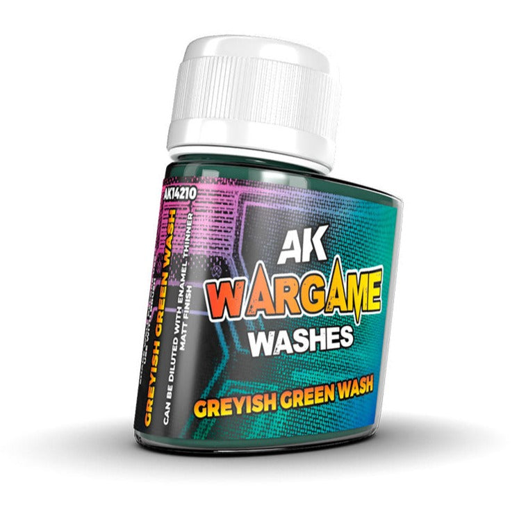 AK Interactive Wash for Wargamers - Greyish Green Wash 35ml AK14210