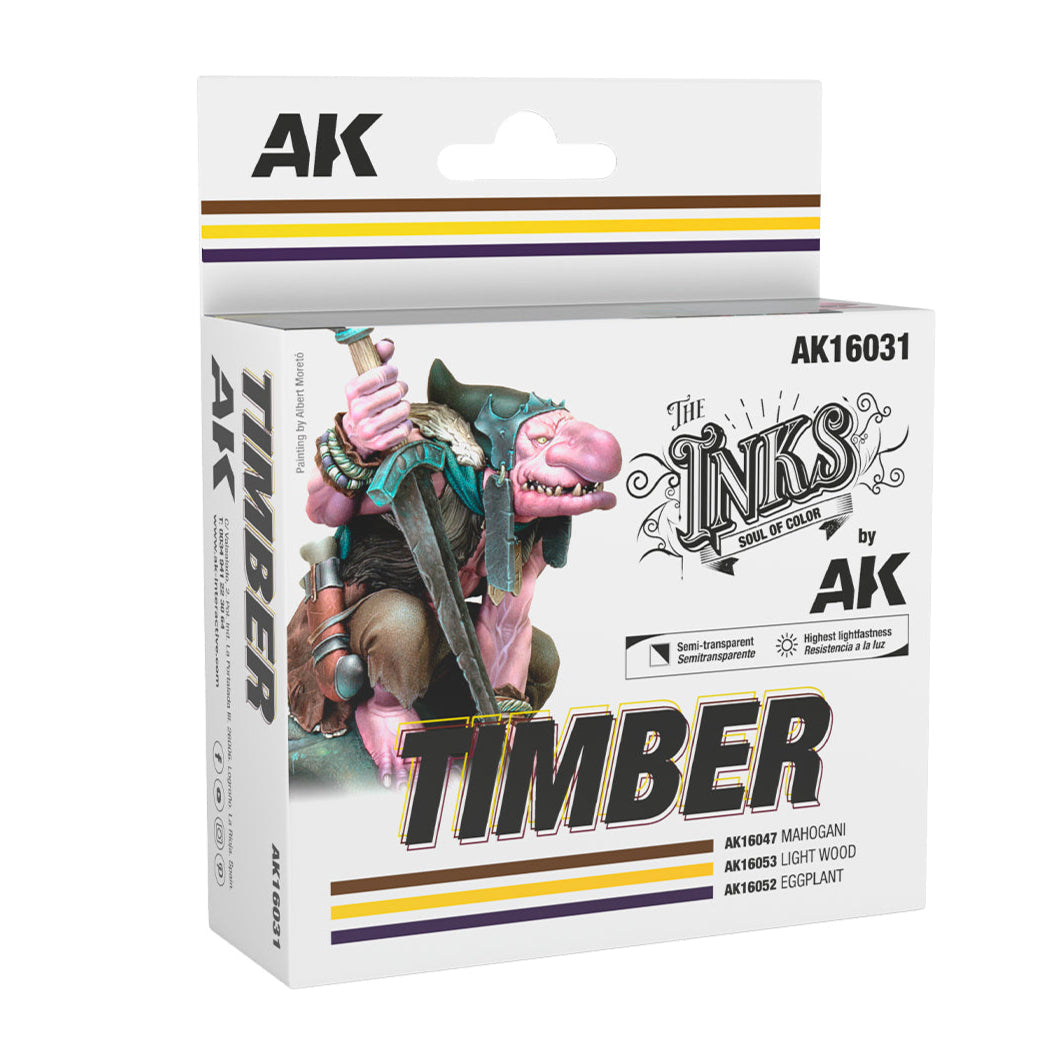 AK Interactive The Inks - Timber Colours Set