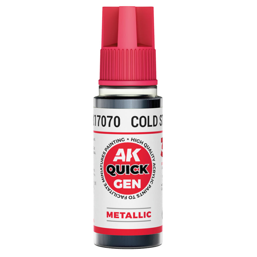 AK Interactive Quick Gen - Cold Steel 18ml AK17070