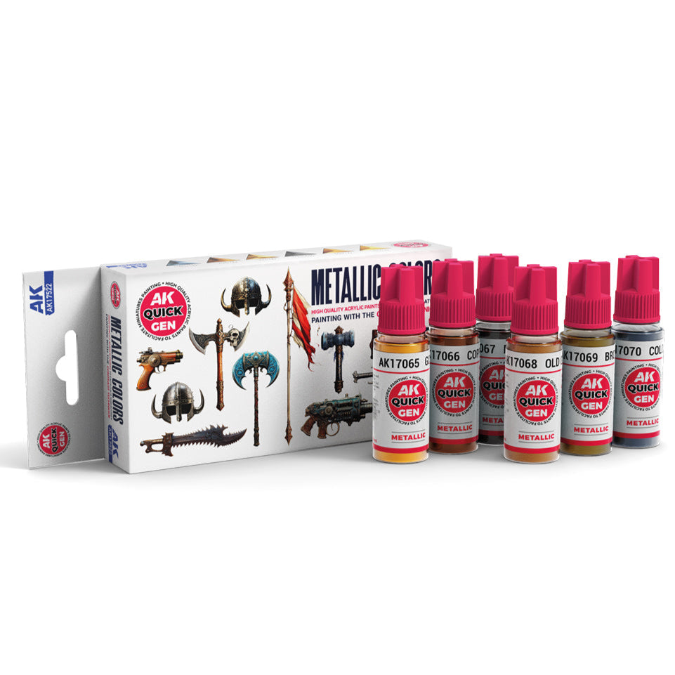 AK Interactive Quick Gen Set - Metallics AK17522