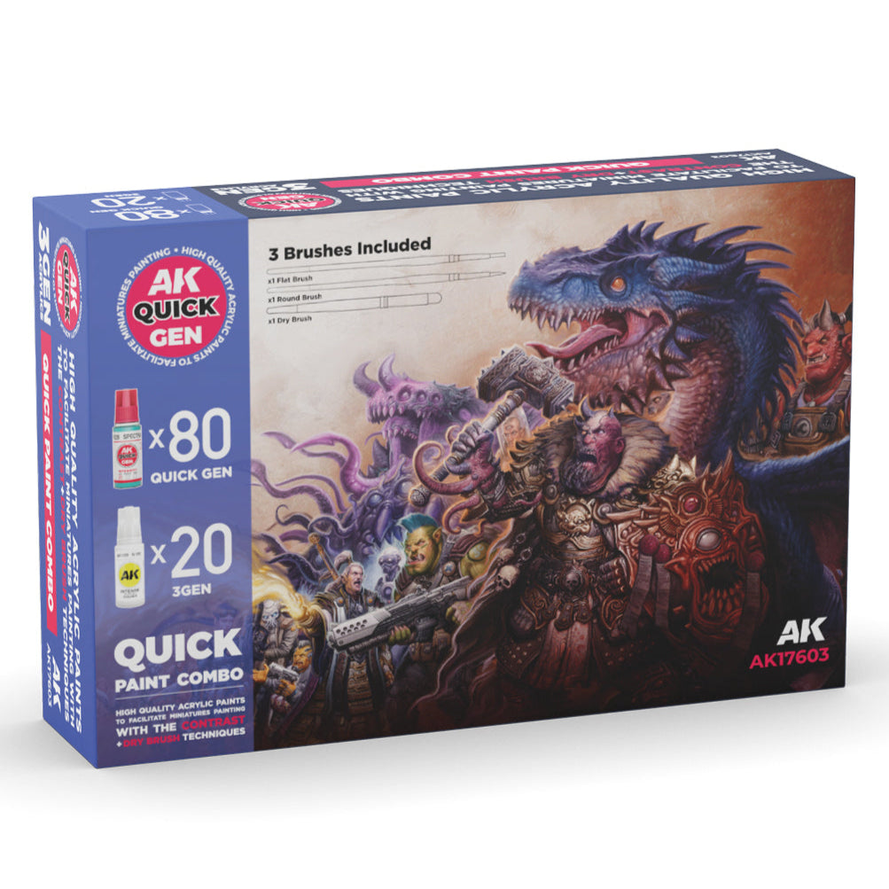 AK Interactive Quick Gen Paint Combo Set 100 Colors AK17603