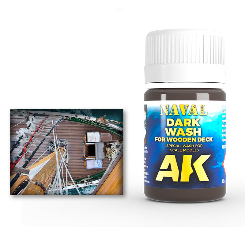 AK Interactive - Dark Wash For Wood Decks