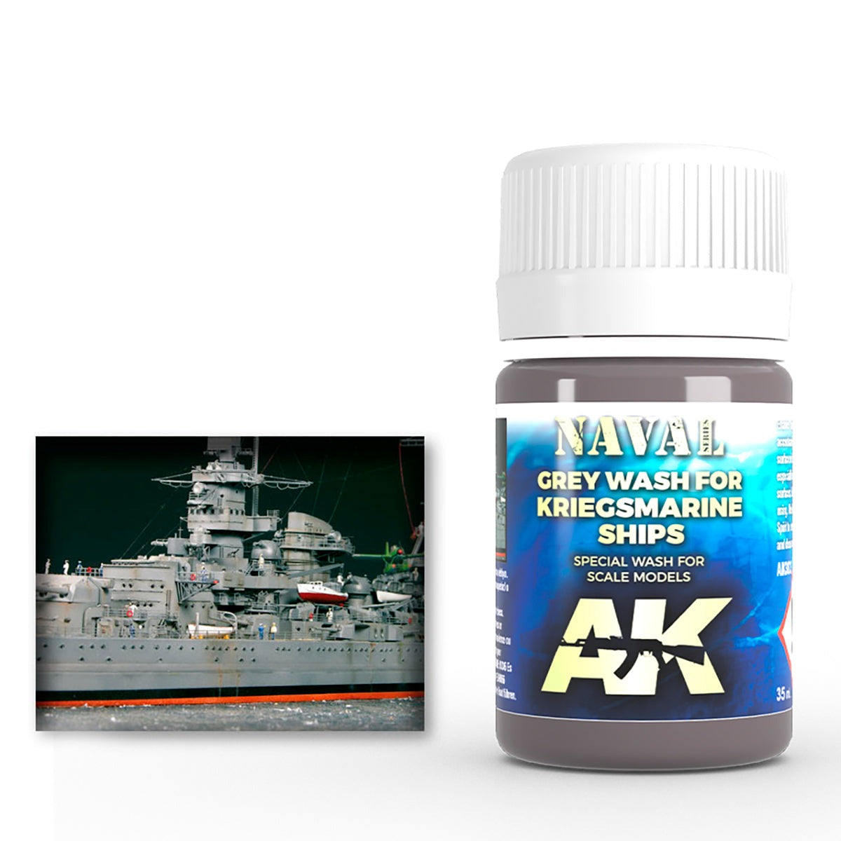 AK Interactive Grey Wash for Kriegsmarine Ships 35ml AK303