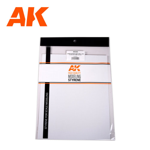 AK Interactive - Square Pavement Brick Small 4mm/156 Sheet 245x195