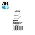 AK Interactive - Strips 0.5mm x 1mm x 350mm - ABS Strip