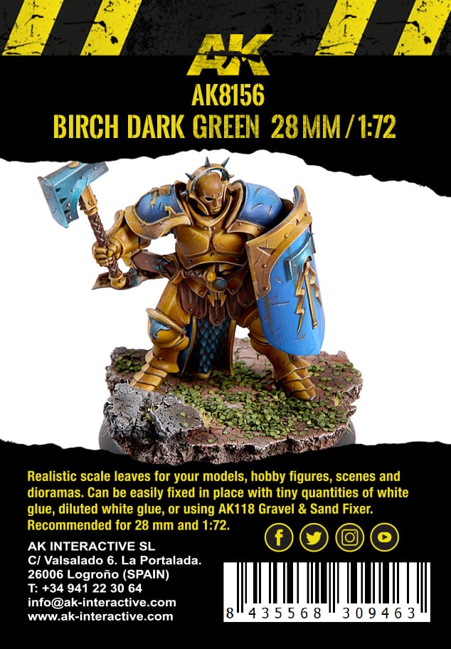 AK Interactive - Birch Dark Green Leaves 28 mm. 1/72 Scale AK8156