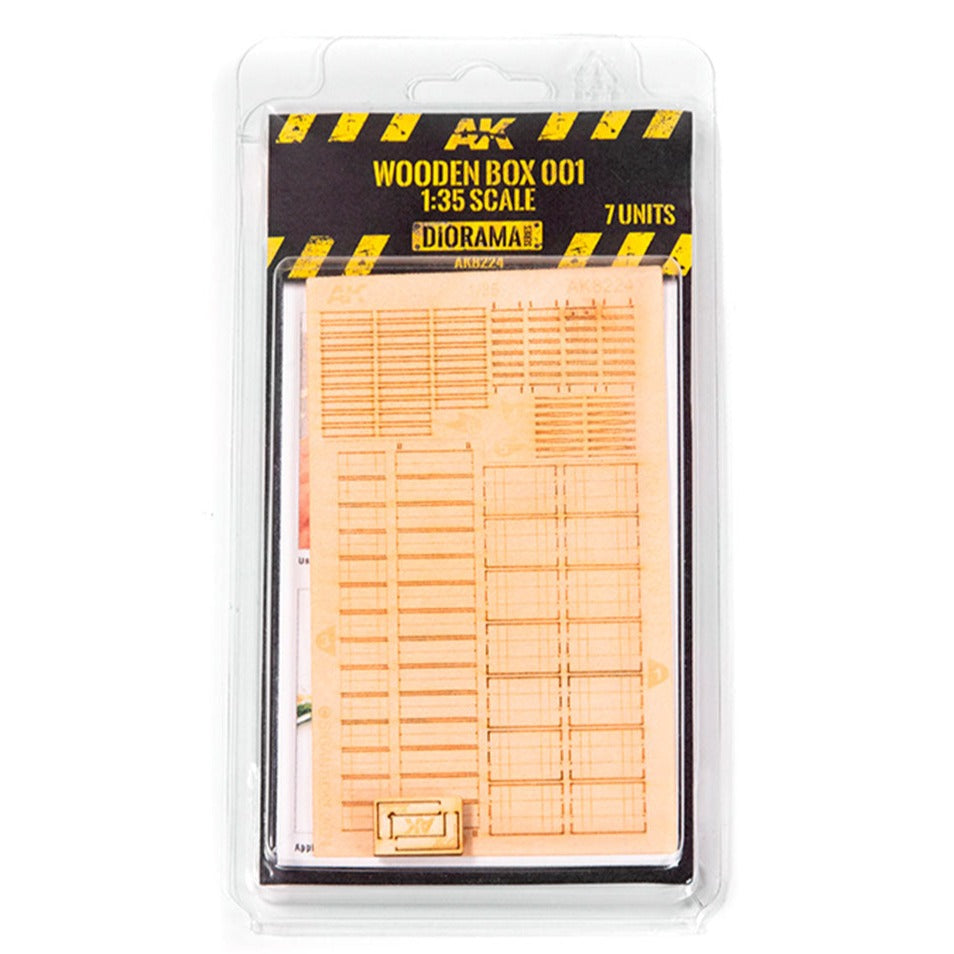AK Interactive Laser Cut Wooden Box 001 1:35. (7 Units) AK8224