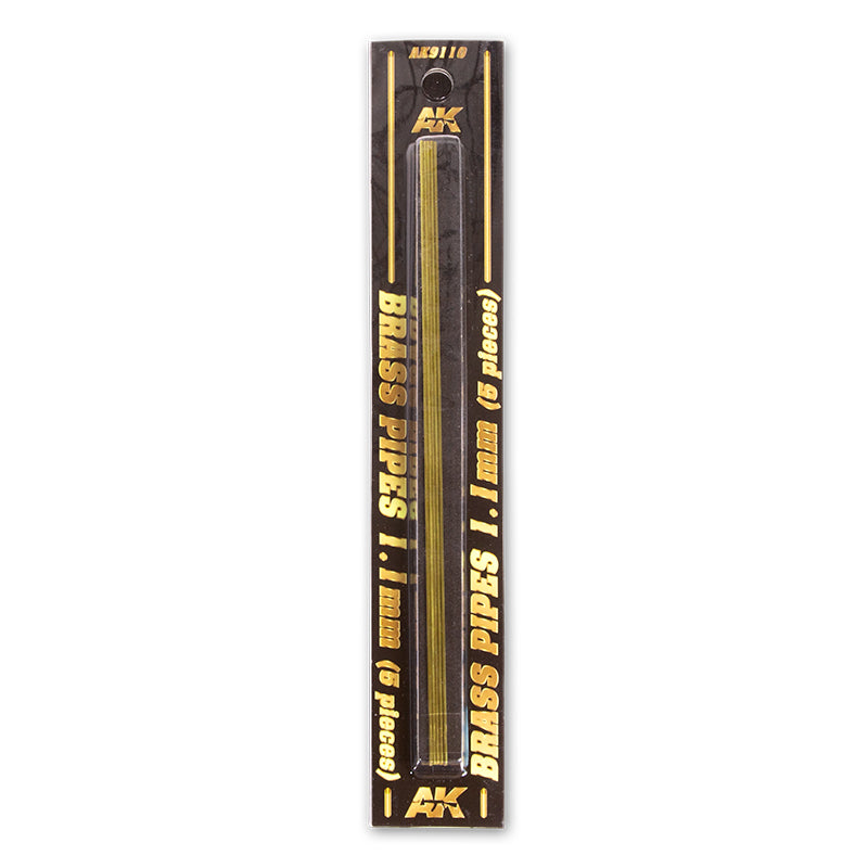 AK Interactive - Brass Pipes 1.1mm, 5 Units AK9110