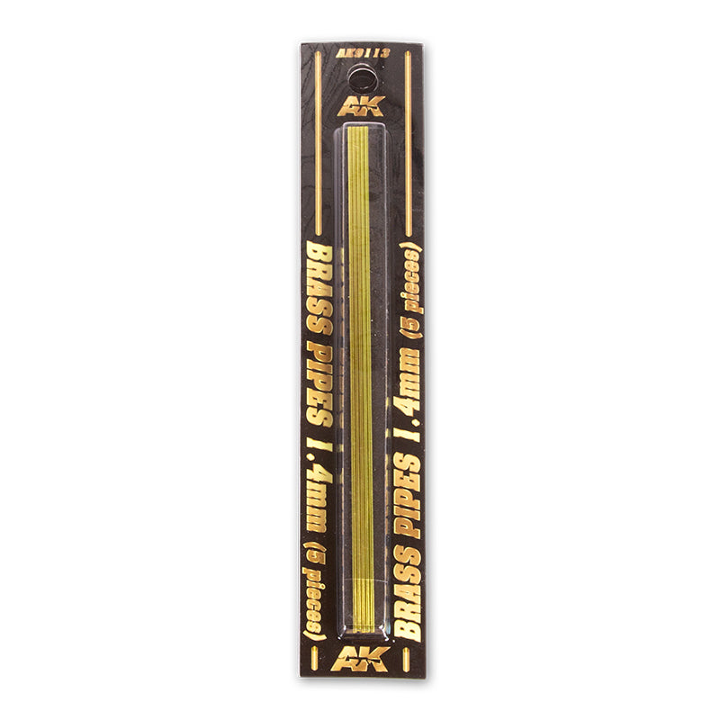 AK Interactive - Brass Pipes 1.4mm, 5 Units AK9113
