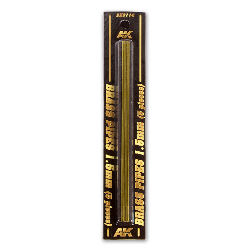 AK Interactive - Brass Pipes 1.5mm, 5 Units AK9114