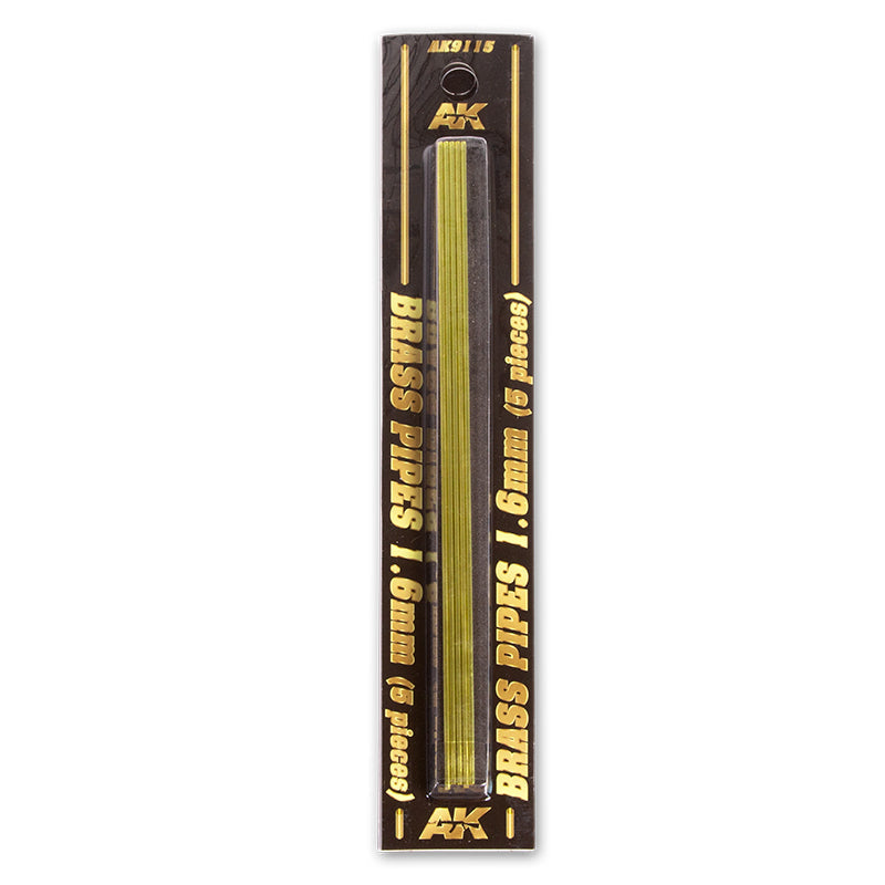 AK Interactive - Brass Pipes 1.6mm, 5 Units AK9115