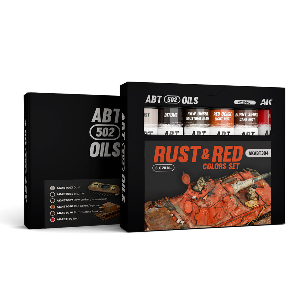 Abteilung 502 Oil Paints - Rust & Red Colors Set