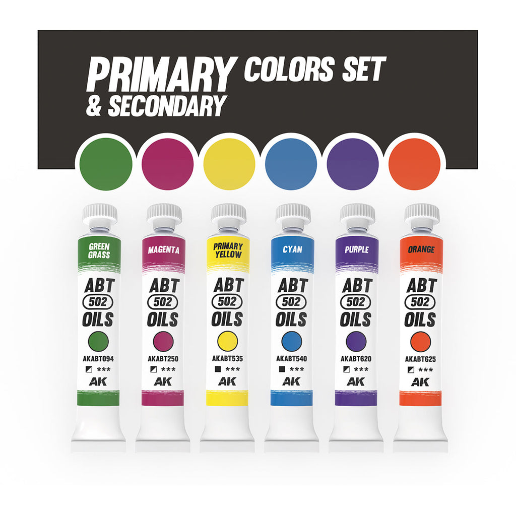 Abteilung 502 Oil Paints - Primary & Secondary Colors Set